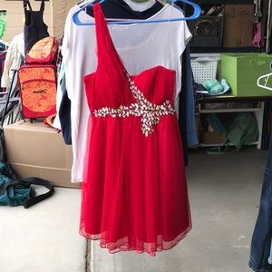 Red party dress